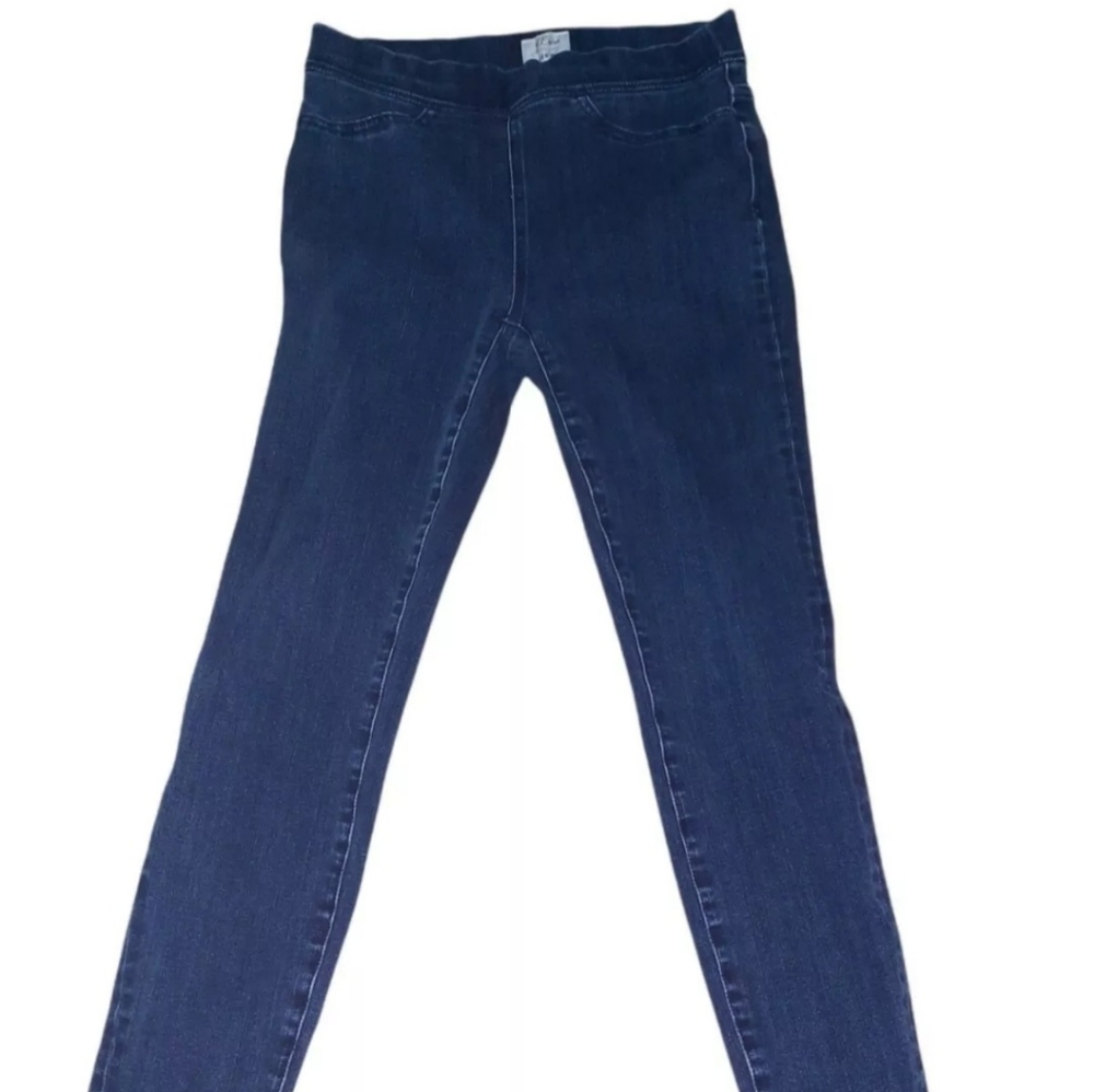 J Crew Denim 27 Skinny Jeans Dark Blue Wash Woman Distressed Pants essen…